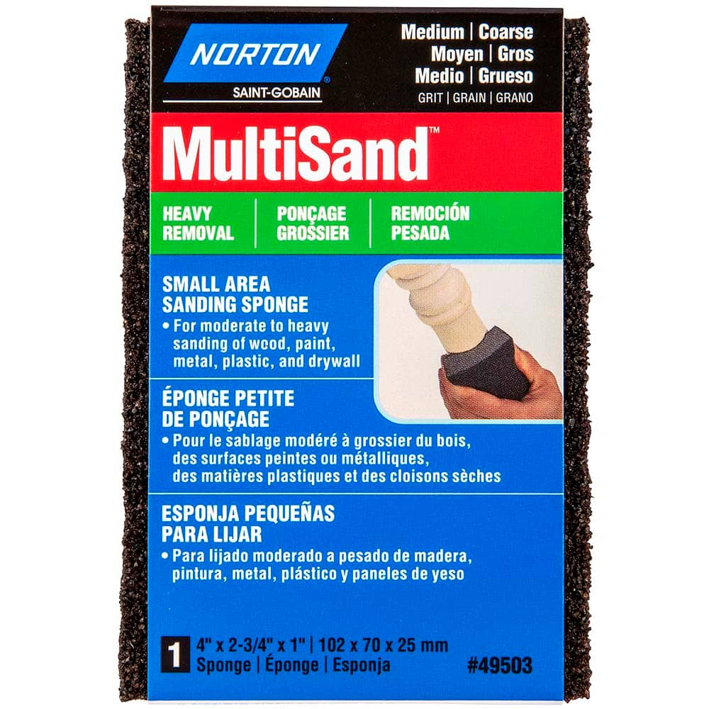 Norton - Sanding Sponges Sponge Width (Inch): 4 Overall Length (Inch): 2-3/4 - All Tool & Supply