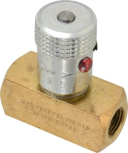 Parker - 3 GPM 1/8 Inlet Brass Hydraulic Control Valve - 1/8-27 Thread - All Tool & Supply