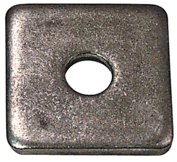 Gibraltar - 3/4" Bolt, 2" Square, Galvanized Finish, Steel Square Flat Washer - 13/16" ID, 1/4" Thick - All Tool & Supply