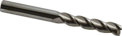 Accupro - 5/8", 3" LOC, 5/8" Shank Diam, 6" OAL, 3 Flute, Solid Carbide Square End Mill - Single End, Uncoated, Spiral Flute, 40° Helix, Centercutting, Right Hand Cut, Right Hand Flute - All Tool & Supply