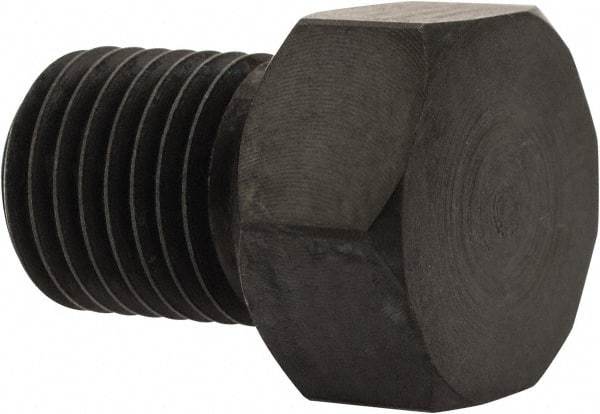 Gibraltar - 11/16" OAL, 1/4" Head Height, Low Carbon Steel, Threaded Rest Button - Black Oxide Coating, 3/8-24 Thread, 1/2" Hex - All Tool & Supply