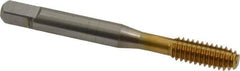 OSG - 1/4-20 UNC H5 Thread Limit Modified Bottoming Thread Forming Tap - Cobalt, TiN Finish, 2-1/2" OAL, 1" Thread Length, Right Hand Thread, Series HY-PRO NRT - All Tool & Supply