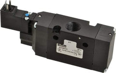 Parker - 3/8", 3-Way Body Ported Stacking Solenoid Valve - 24 VDC, 1.4 CV Rate, Air Return, 2.4" High x 5.29" Long - All Tool & Supply