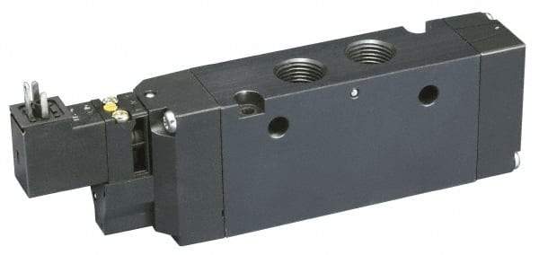 Parker - 4-Way Body Ported Stacking Solenoid Valve - 24 VDC, 7 CV Rate, Air Return, 9.13" Long - All Tool & Supply