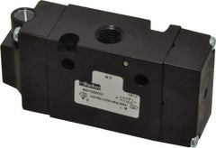 Parker - 1/4", 3-Way Body Ported Stacking Solenoid Valve - 1.4 CV Rate, Air Return, 1.89" High x 3.88" Long - All Tool & Supply