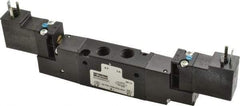 Parker - 1/8", 4-Way Body Ported Stacking Solenoid Valve - 120 VAC, 0.75 CV Rate, 2.14" High x 6.44" Long - All Tool & Supply