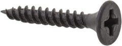 Value Collection - #6, 1" OAL, Phillips Drive Bugle Head, Steel Drywall Screws - Black Phosphate Finish, Grade 1018 - All Tool & Supply