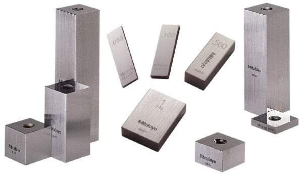 Mitutoyo - 0.1004" Rectangular Steel Gage Block - Accuracy Grade AS-1, Includes Certificate of Inspection - All Tool & Supply