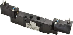 Parker - 4-Way Body Ported Stacking Solenoid Valve - 120 VAC, 0.6 CV Rate, 6.44" Long - All Tool & Supply