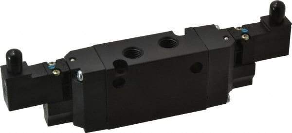 Parker - 4-Way Body Ported Stacking Solenoid Valve - 24 VDC, 1.4 CV Rate, 7.51" Long - All Tool & Supply