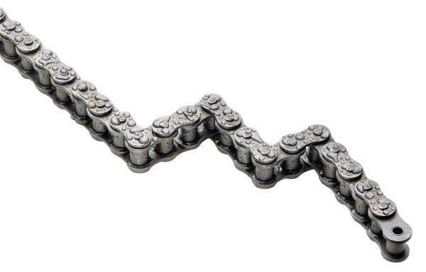 U.S. Tsubaki - 1/2" Pitch, Single Strand Roller Chain - Chain No. 40, 816 Lb. Capacity, 10 Ft. Long, 5/16" Roller Diam, 19/64" Roller Width - All Tool & Supply