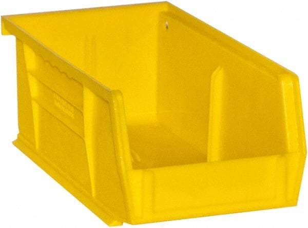 Durham - 7-7/16" Deep, Yellow Plastic Hang and Stack Bins - 3" High x 4-3/16" Wide x 7-7/16" Long - All Tool & Supply