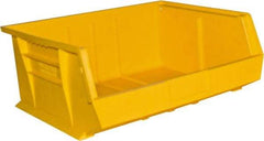 Durham - 14-5/8" Deep, Yellow Plastic Hang and Stack Bins - 7" High x 16-3/4" Wide x 14-5/8" Long - All Tool & Supply