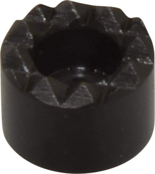 Fairlane - 1/2" Diam, 3/8" High, No. 8 C Bore SHCS, Counterbored, Fine Tooth Grade Diamond Serration Tooth Pattern, High Speed Steel, Round Positioning Gripper - Black Oxide Coated - All Tool & Supply