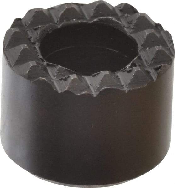 Fairlane - 1/2" Diam, 3/8" High, No. 8 C Bore SHCS, Counterbored, Extra Fine Tooth Grade Diamond Serration Tooth Pattern, High Speed Steel, Round Positioning Gripper - Black Oxide Coated - All Tool & Supply