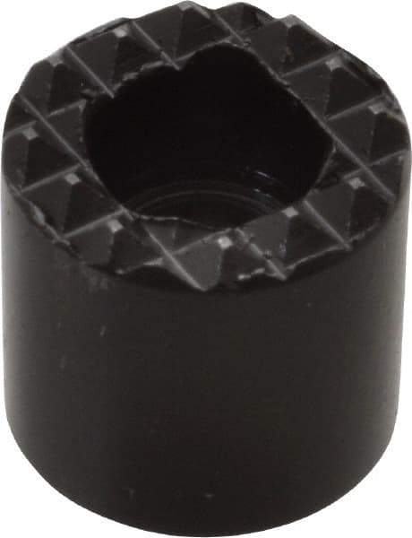 Fairlane - 1/2" Diam, 1/2" High, No. 8 C Bore SHCS, Counterbored, Extra Fine Tooth Grade Diamond Serration Tooth Pattern, High Speed Steel, Round Positioning Gripper - Black Oxide Coated - All Tool & Supply