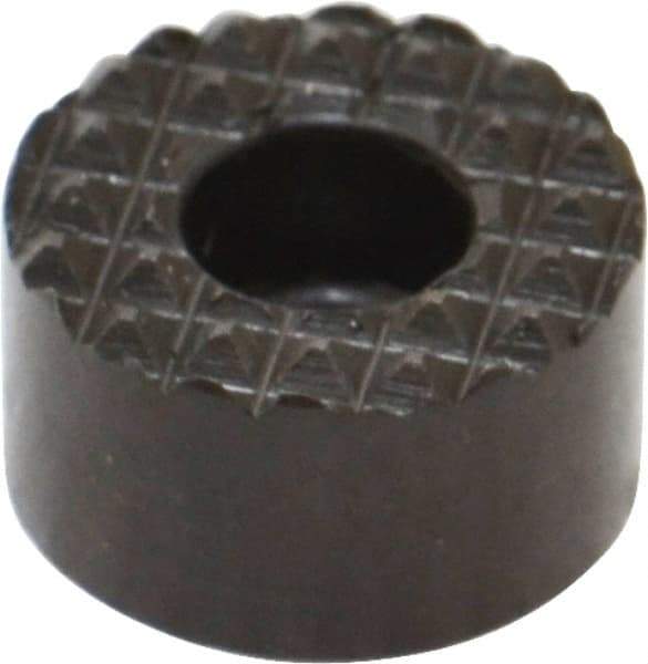 Fairlane - 5/8" Diam, 3/8" High, No. 8 C Bore SHCS, Counterbored, Extra Fine Tooth Grade Diamond Serration Tooth Pattern, High Speed Steel, Round Positioning Gripper - Black Oxide Coated - All Tool & Supply