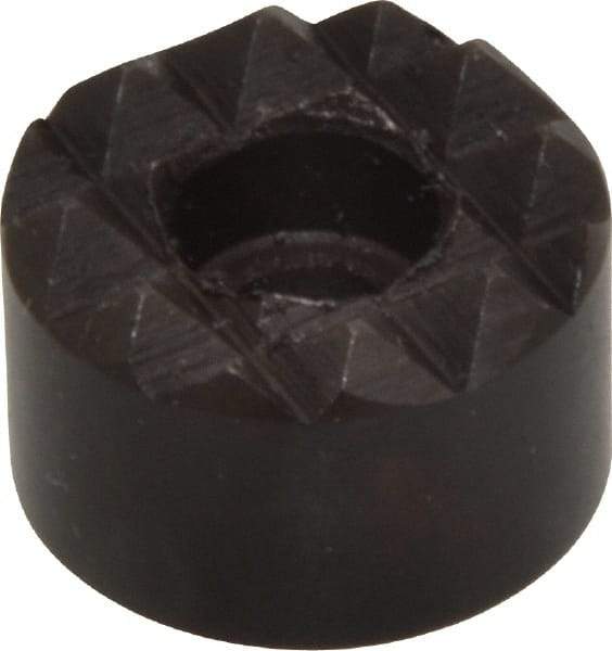 Fairlane - 3/4" Diam, 1/2" High, No. 10 C Bore SHCS, Counterbored, Coarse Tooth Grade Diamond Serration Tooth Pattern, High Speed Steel, Round Positioning Gripper - Black Oxide Coated - All Tool & Supply