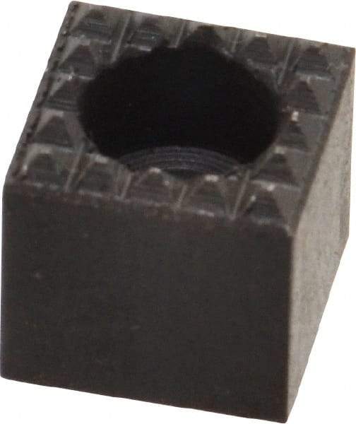 Fairlane - 1/2" Square, 1/2" High, #10 C Bore SHCS Size, Extra Fine Tooth Grade, Diamond Serration, High Speed Steel, Square Positioning Gripper - 0.03 x 45A° Chamfer, 1/4" Counterbore Depth, Black Oxide Finish - All Tool & Supply