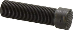 Fairlane - Serrated Tooth, 3/4-16, 5/16" Internal Hex, 2-1/2" Shank Length, 2-1/2" Thread Length, Black Oxide Finish, Round Head, Adjustable Positioning Gripper - 3/4" Pad Diam, 7/8" Hex, 1/4" Head Height, Extra Fine Tooth Grade - All Tool & Supply