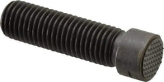 Fairlane - Serrated Tooth, 3/4-10, 5/16" Internal Hex, 2-1/2" Shank Length, 2-1/2" Thread Length, Black Oxide Finish, Round Head, Adjustable Positioning Gripper - 3/4" Pad Diam, 7/8" Hex, 1/4" Head Height, Extra Fine Tooth Grade - All Tool & Supply