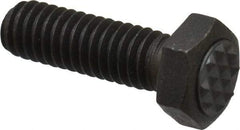 Fairlane - Serrated Tooth, 5/16-18, 1" Shank Length, 1" Thread Length, Black Oxide Finish, Hex Head, Adjustable Positioning Gripper - 3/8" Pad Diam, 1/2" Hex, 1/4" Head Height, Extra Fine Tooth Grade - All Tool & Supply