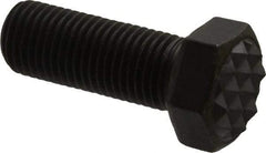 Fairlane - Serrated Tooth, 3/8-24, 1" Shank Length, 1" Thread Length, Black Oxide Finish, Hex Head, Adjustable Positioning Gripper - 1/2" Pad Diam, 9/16" Hex, 9/32" Head Height, Fine Tooth Grade - All Tool & Supply