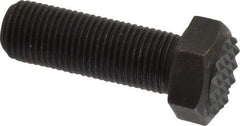 Fairlane - Serrated Tooth, 1/2-20, 1-1/2" Shank Length, 1-1/2" Thread Length, Black Oxide Finish, Hex Head, Adjustable Positioning Gripper - 5/8" Pad Diam, 3/4" Hex, 23/64" Head Height, Fine Tooth Grade - All Tool & Supply