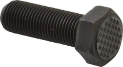 Fairlane - Serrated Tooth, 1/2-20, 1-1/2" Shank Length, 1-1/2" Thread Length, Black Oxide Finish, Hex Head, Adjustable Positioning Gripper - 5/8" Pad Diam, 3/4" Hex, 23/64" Head Height, Extra Fine Tooth Grade - All Tool & Supply