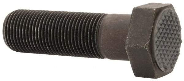 Fairlane - Serrated Tooth, 3/4-16, 2-1/2" Shank Length, 1-3/4" Thread Length, Black Oxide Finish, Hex Head, Adjustable Positioning Gripper - 1" Pad Diam, 1-1/8" Hex, 1/2" Head Height, Extra Fine Tooth Grade - All Tool & Supply