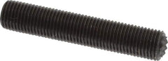 Fairlane - Serrated Tooth, 3/8-24, 3/16" Internal Hex, 2" Thread Length, Black Oxide Finish, Fully Threaded, Adjustable Positioning Gripper - 1/4" Pad Diam, Extra Fine Tooth Grade - All Tool & Supply