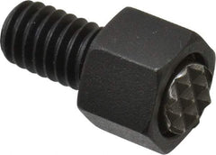 Fairlane - 5/16-18, 1/2" Thread Length, 5/16" Ball Diam, Serrated Ball Pad Surface, Alloy Steel, Black Oxide, Hex Head, Swivel Action Gripper Assemblies - 7/16" Head Height, 1/2" Hex, 5/16" Contact Diam, High Speed Steel Ball - All Tool & Supply