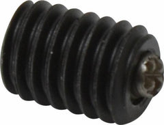 Fairlane - 3/8-16, 1/2" Thread Length, 3/16" Ball Diam, Serrated Ball Pad Surface, Alloy Steel, Black Oxide, Threaded, Swivel Action Gripper Assemblies - 5/32" Contact Diam, High Speed Steel Ball - All Tool & Supply