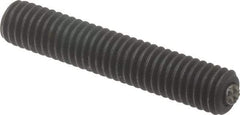 Fairlane - 3/8-16, 2" Thread Length, 3/16" Ball Diam, Serrated Ball Pad Surface, Alloy Steel, Black Oxide, Threaded, Swivel Action Gripper Assemblies - 5/32" Contact Diam, High Speed Steel Ball - All Tool & Supply