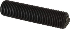 Fairlane - 1/2-20, 2" Thread Length, 9/32" Ball Diam, Serrated Ball Pad Surface, Alloy Steel, Black Oxide, Threaded, Swivel Action Gripper Assemblies - 1/4" Contact Diam, High Speed Steel Ball - All Tool & Supply