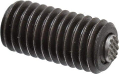 Fairlane - 1/2-13, 1" Thread Length, 9/32" Ball Diam, Serrated Ball Pad Surface, Alloy Steel, Black Oxide, Threaded, Swivel Action Gripper Assemblies - 1/4" Contact Diam, High Speed Steel Ball - All Tool & Supply