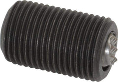 Fairlane - 5/8-18, 1" Thread Length, 3/8" Ball Diam, Serrated Ball Pad Surface, Alloy Steel, Black Oxide, Threaded, Swivel Action Gripper Assemblies - 5/16" Contact Diam, High Speed Steel Ball - All Tool & Supply