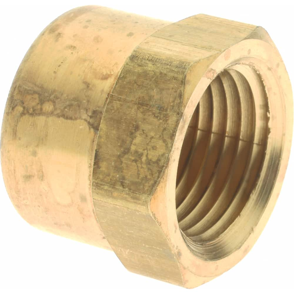 Eaton - 3/8 Female Thread, Brass Industrial Pipe End Cap - All Tool & Supply