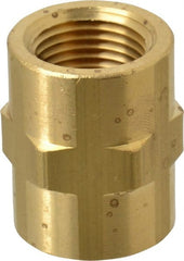 Eaton - 3/8 Female Thread, Brass Industrial Pipe Coupling - All Tool & Supply