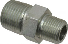 Eaton - 1/2 x 3/8 Male Thread, Steel Industrial Pipe Hex Nipple - All Tool & Supply