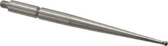 Mitutoyo - 1mm Ball Diam, Steel, Ball Test Indicator Contact Point - 1.48" Contact Point Length, Use with Mitutoyo 513 Series Dial Test Indicators - All Tool & Supply