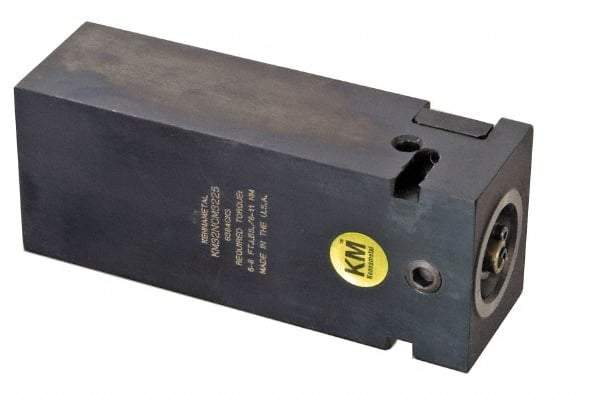 Kennametal - Neutral Cut, KM40 Modular Connection, Square Shank Lathe Modular Clamping Unit - 50mm Square Shank Length, 44mm Square Shank Width, 150mm OAL, Through Coolant, Series NCM Square Shank Replacement - Exact Industrial Supply