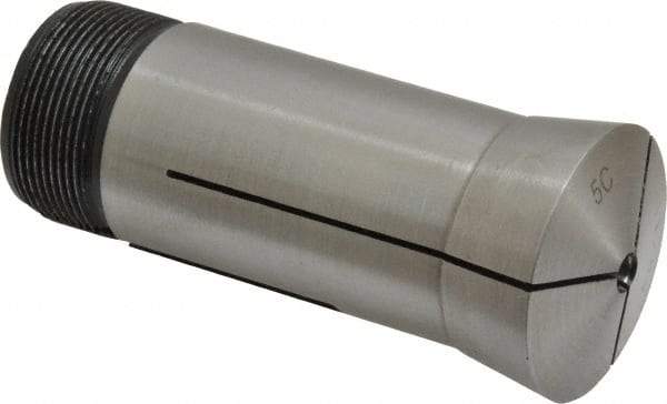 Interstate - 11/64 Inch 5C Round Collet - 3.28" Overall Length, 1.041-24 Internal Thread Size, Steel, 0.0005 Inch TIR - Exact Industrial Supply