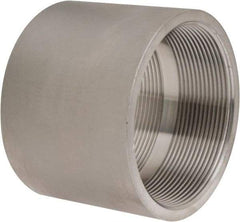 Merit Brass - 4" Grade 304 Stainless Steel Pipe Coupling - FNPT x FNPT End Connections, 150 psi - All Tool & Supply