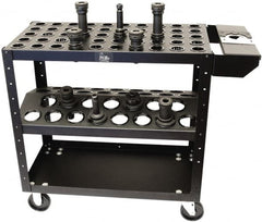 Big Bear Enterprises - 50 Tool Capacity, Taper Econo Kart CNC Tool Cart Optional Second Shelf - All Tool & Supply