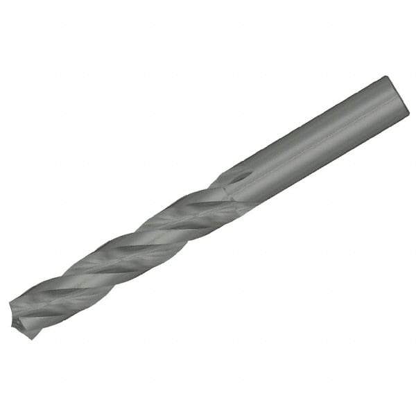 Kennametal - 1/4" 130° Solid Carbide Jobber Drill - Bright Finish, Right Hand Cut, Spiral Flute, Straight Shank, 3.74" OAL, Standard Point - All Tool & Supply