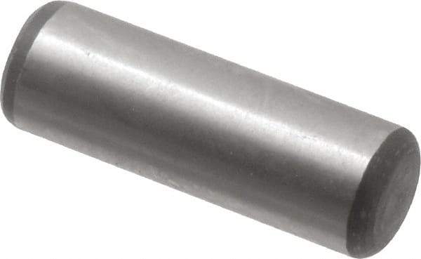 Value Collection - 1/4" Diam x 3/4" Pin Length Alloy Steel Oversized Dowel Pin - C 50-58 Hardness, 12,800 Lb Breaking Strength, 1 Beveled & 1 Rounded End - All Tool & Supply