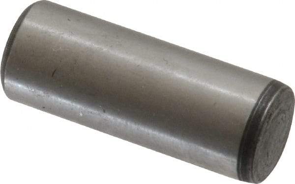 Value Collection - 3/8" Diam x 1" Pin Length Alloy Steel Oversized Dowel Pin - C 50-58 Hardness, 28,700 Lb Breaking Strength, 1 Beveled & 1 Rounded End - All Tool & Supply