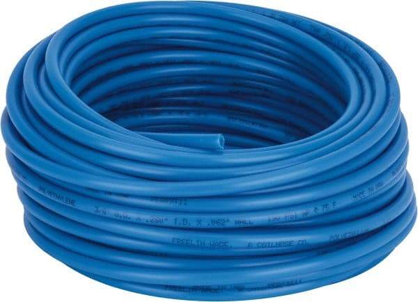 Coilhose Pneumatics - 1/4" ID x 3/8" OD, 100' Long, Polyethylene Tube - Blue, 192 Max psi, -60 to 200°F - All Tool & Supply