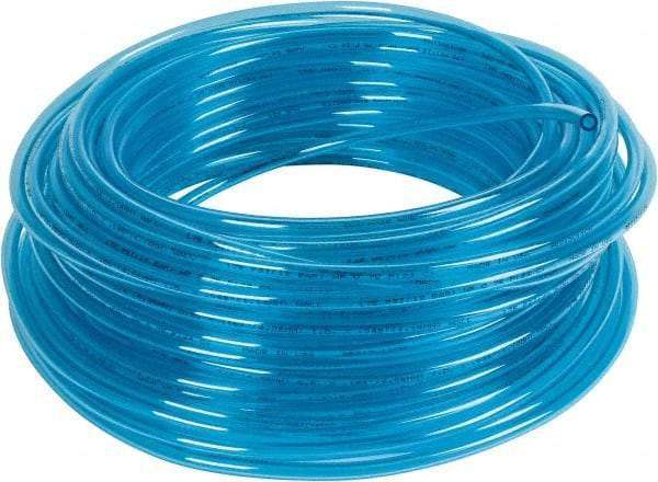 Coilhose Pneumatics - 0.16" ID x 1/4" OD, 100' Long, Polyurethane Tube - Trans Blue, 148 Max psi, -60 to 200°F - All Tool & Supply